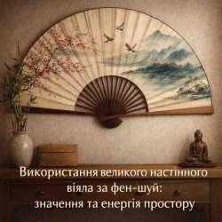 Использование большого настенного веера по фэн-шуй: значение и энергия пространства