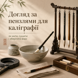 Догляд за пензлями для каліграфії: як мити, сушити і зберігати ворс