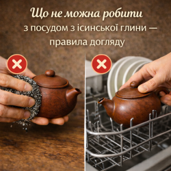Что нельзя делать с посудой из исинской глины — и почему