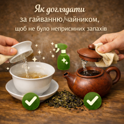 Как ухаживать за гайванью и чайником, чтобы не появлялись неприятные запахи