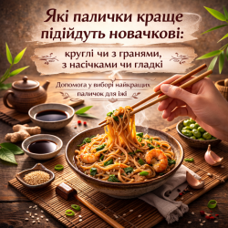 Какие палочки лучше подойдут новичку: круглые или с гранями, с насечками или гладкие. Помощь в выборе лучших палочек для еды