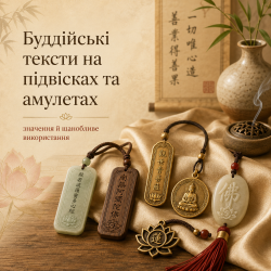 Буддийские тексты на подвесках и амулетах: значение и уважительное использование