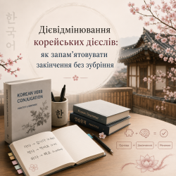Дієвідмінювання корейських дієслів: як запам’ятовувати закінчення без зубріння