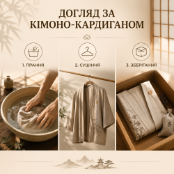 Уход за кимоно-кардиганом: стирка, сушка, хранение