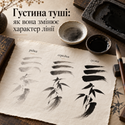Плотность туши: как она меняет характер линии
