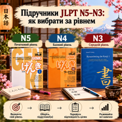 Учебники JLPT N5–N3: как выбрать по уровню
