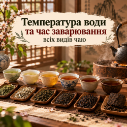 Температура воды для чая: таблица времени заваривания