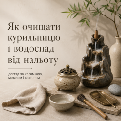 Як очищати курильницю і водоспад від нальоту — догляд за керамікою, металом і камінням