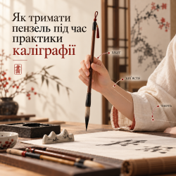 Как держать кисть для каллиграфии: хват, запястье и локоть