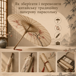 Як зберігати та перевозити традиційну китайську паперову парасольку