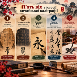История китайской каллиграфии: пять ключевых вех
