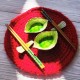 Подарочный набор принадлежностей для суши Зелёный