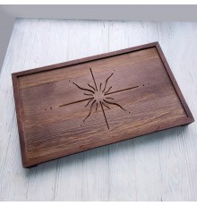 Велика містка дерев'яна чабань «Сонце сходу» - Ясен (54 × 31,5 см)