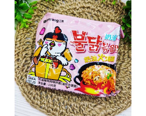 Корейська лапша Бульдак Карбонара SAMYANG Carbo Hot Chicken Flavor Ramen 130g (Корея)