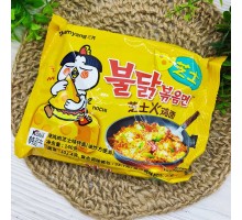 Корейська лапша Бульдак Samyang Buldak з куркою та сиром Hot Cheese Buldak Ramen 130г (Корея)