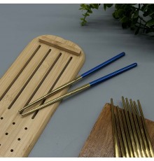 Металлические палочки для еды Синие