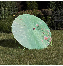 Зонтик для фотосессий зеленый с кистями | китайский традиционный зонтик Свежесть