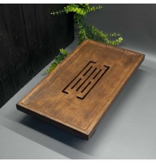 Класична дерев'яна чабань ручної роботи Чабань для чайної церемонії з вільхи 42х22 см