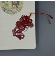 Металева закладка для книги силует героїні пекінської опери Jingju
