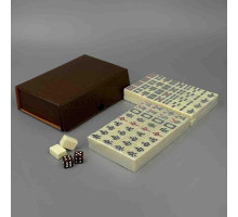 Кишеньковий набір для гри в Маджонг — Mahjong у кейсі з екошкіри