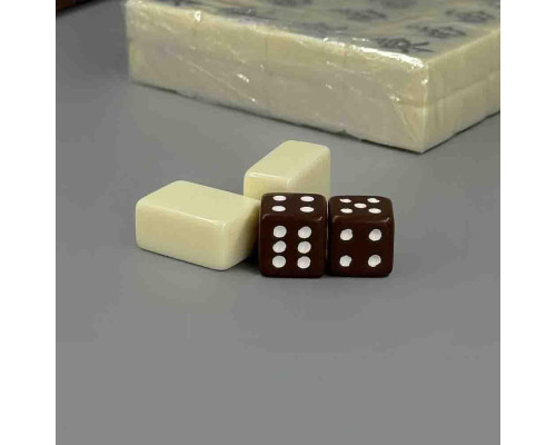 Кишеньковий набір для гри в Маджонг — Mahjong у кейсі з екошкіри