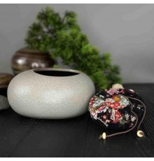 Ёмкость керамическая для хранения чая чайница Японский сад