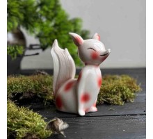 Подставка для благовоний Лиса Кицуне керамическая декоративная в японском стиле для аромапалочек и декора Красная