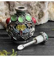 Флакон для аромаолій і парфумів у китайському стилі з ложечкою-аплікатором і декором фен-шуй