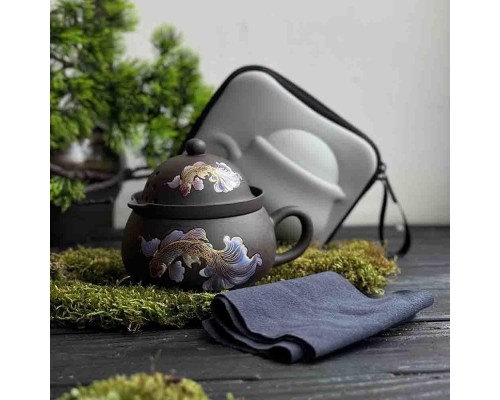 Набір для чайної церемонії з ісинської глини з гайванню та чашкою в чохлі