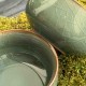 Чайна піала нефритового відтінку з ефектом тріщинок 70мл