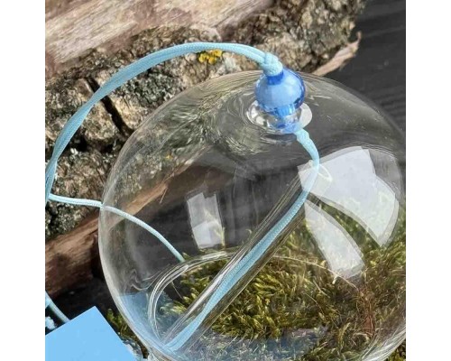 Дзвіночок фурін зі скла Японський святковий дзвіночок Блакитний