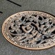 Прямоугольная чёрная чайная доска 42х25см  с иероглифом Счастье