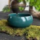 Керамическая пепельница зелёная