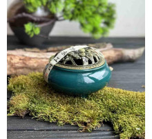 Классическая курильница для благовоний Малахит + комплект благовоний