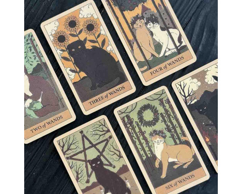 Карты Таро Cats Rule the Earth Tarot на 78 карт, кошачья колода для вдохновения, саморефлексии и подарка