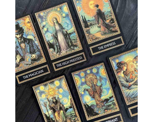 Карты Таро Van Gogh Tarot на 78 карт, колода в стиле Звёздной ночи Винсента ван Гога